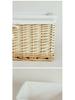 Woven Bamboo Fabric Storage Basket for Snacks and Sundries