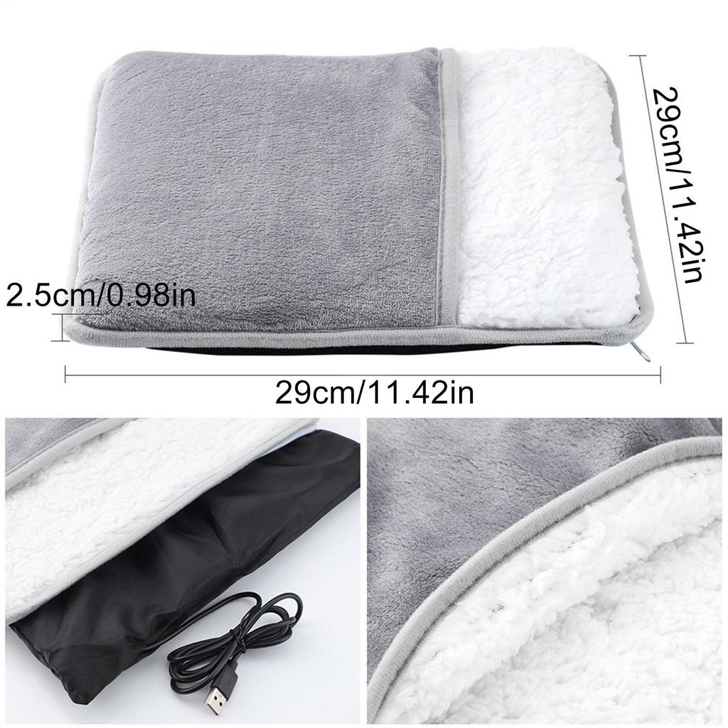 Fast Heating Foot Warmer Quick Soft Cover Heating Pad for Feet for Bedroom Rest Indoor Desk Daily Relaxation Winter Home