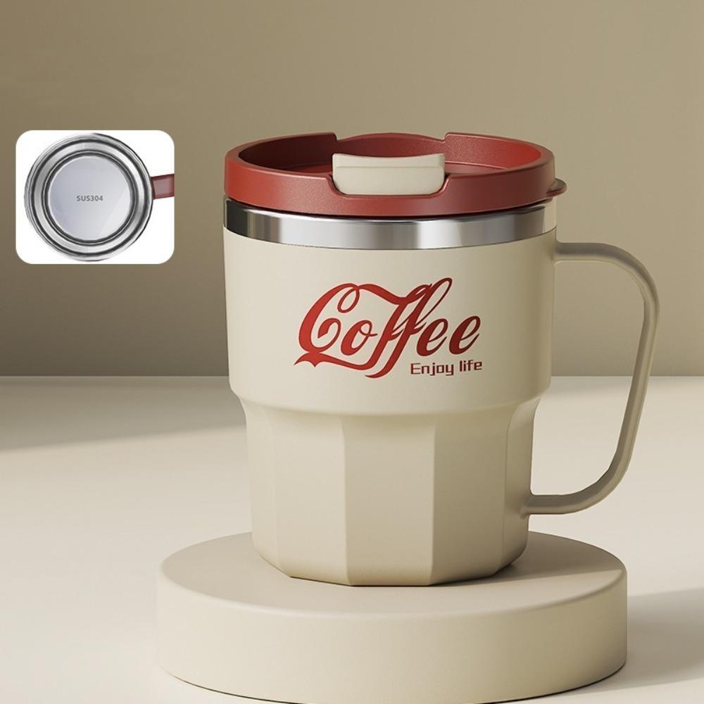 With Lid Coffee Mug 304 Stainless Steel Water Cup New Coffee Cup
