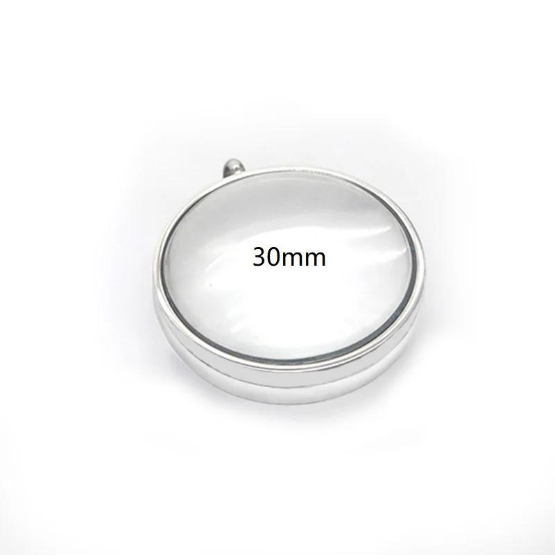 15pcs Curved Glass Living Locket Pendant Floating Locket Necklace For Women Stainless Steel Jewelry Making Reliquary Medallion