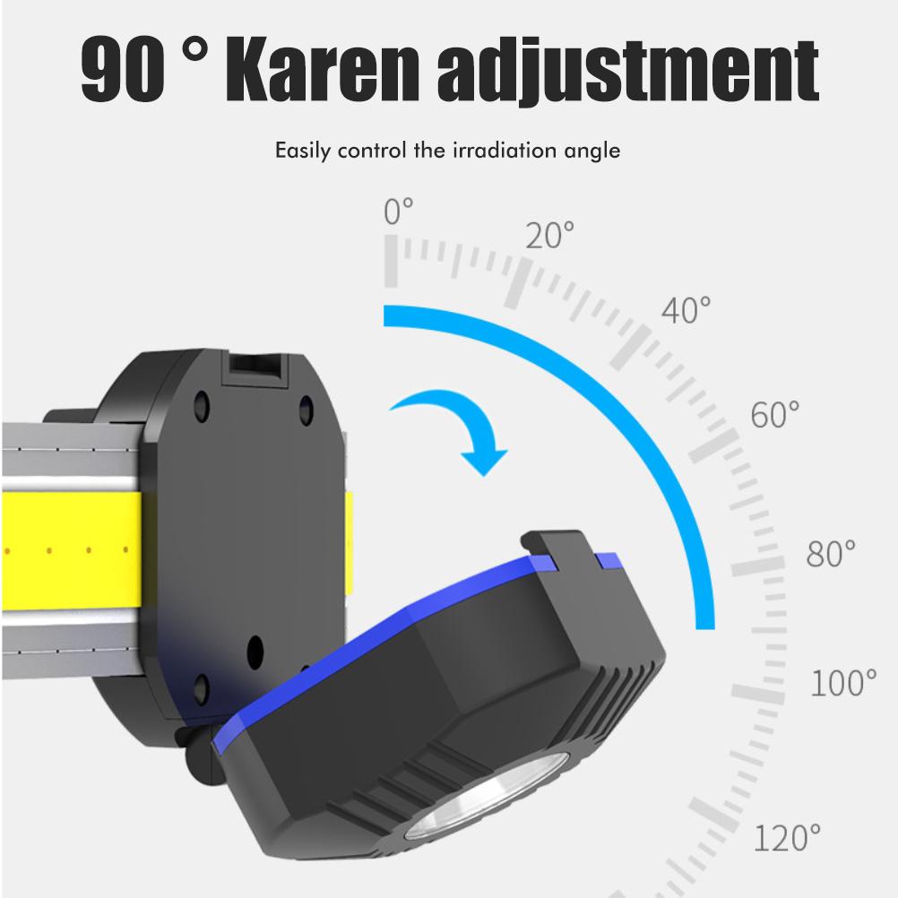 LED Headlamp Portable Rechargeable Waterproof Red COB Flood Headlight Bright XPG Lamp Beads for Outdoor Night Running