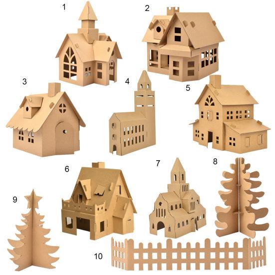 1 Set Interactive Handmade DIY Assembly Kit Paper Creative House Shape DIY Assembly Accessories for Children