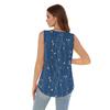 Womens Casual O Neck Loose Color Sleeveless Top T-shirt Summer Tank Tops For Women Tank Camisole Sleeveless Basic Tops