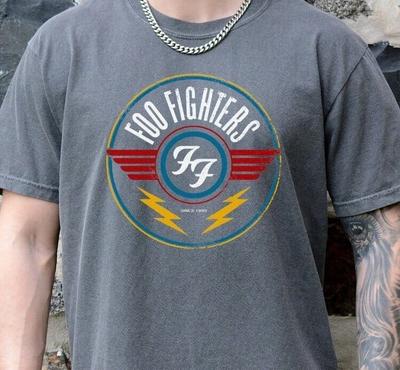 Foo Fighters Since 1995 T-Shirt auf Vintage Schwarz Comfort Colors 1717 Tee