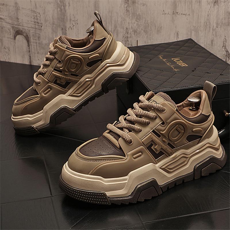 

2024 Новые мужские кроссовки Бренд Удобные кроссовки Классические кроссовки для отдыха для мужчин Толстая подошва Платформа Кроссовки tenis masculino 38 коричневый