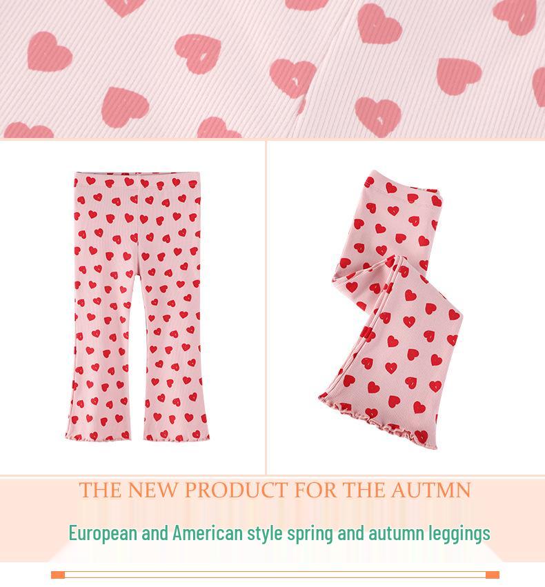 Girls' Slim-Fit Pure Cotton Leggings: Lightweight, Long Pants for Spring, Summer, and Autumn