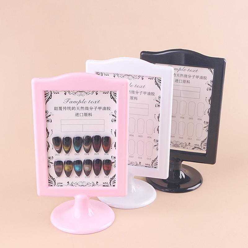 Nail Art Double-Sided Display Stand Nail Art Artwork Display Frame Nail Display Board False Nail Display Rack Gel Polish Holder