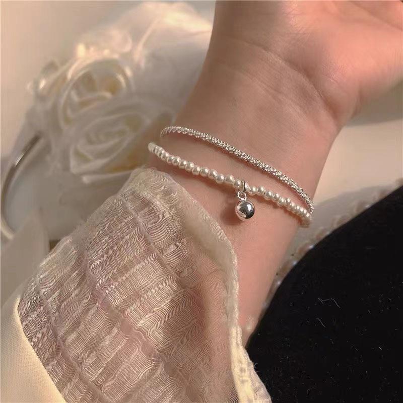 Stylish Doublelayered Pearl Bracelet For Women Fashionable Jewelry Highend