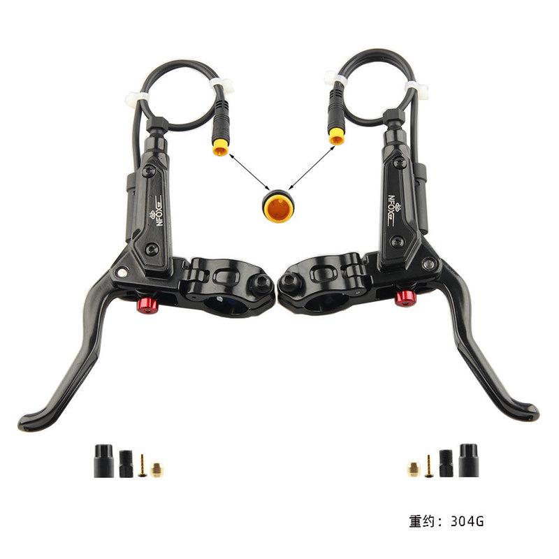 NFOX GT267 Mountain Bike Hydraulic Brake Power Off Brake Handle 2/3 Pin E-Bike Oil Brake Lever Bafang Hall E Bike Accessories