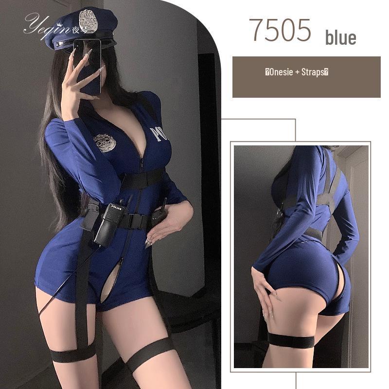 Play Sexy Lingerie Role Policewoman Set 7505 Temptation Cosplay Opencrotch Bodysuit