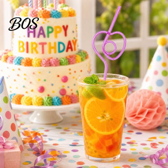 Ultra-long Curved Straws 10PCS PET Straws, Reusable Creative Shapes Fun Plastic for Kids Adults Party Games Smoothies Juice Drinks Drinking