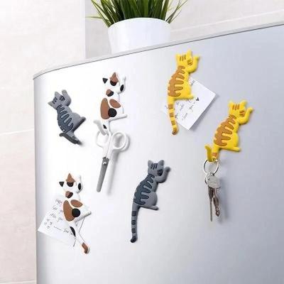 Küche Süße Magnethaken Cartoon Kühlschrank Kühlschrank Aufkleber für Zuhause Katzenform Magnet Kühlschrank Aufkleber Zubehör Werkzeuge