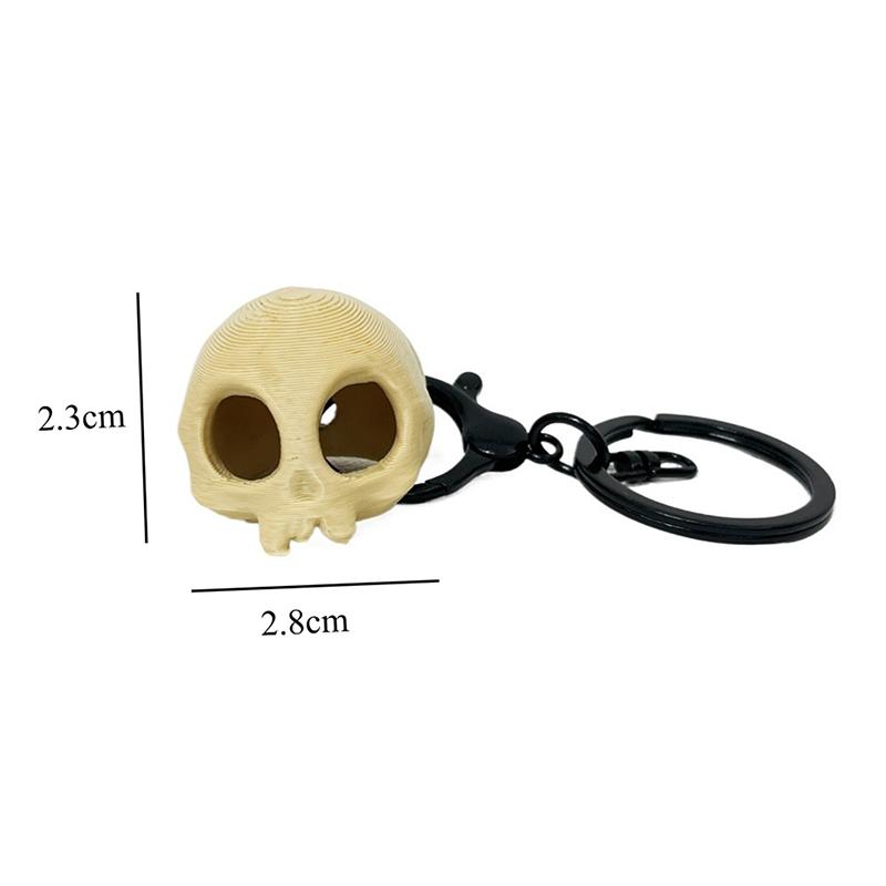 3D Printed Skull Keychain Pendant Creative Design Decoration Bag Accessories Charm  Gift