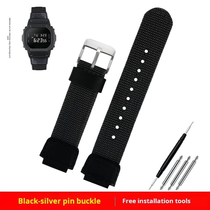 Pro Casio G-SHOCK DW5600 GW-5000 GWM5610 GM-5600 řemínek na hodinky modifikovaný nylonové plátno řemínek na hodinky pánský Prodyšný náramek na zápěstí