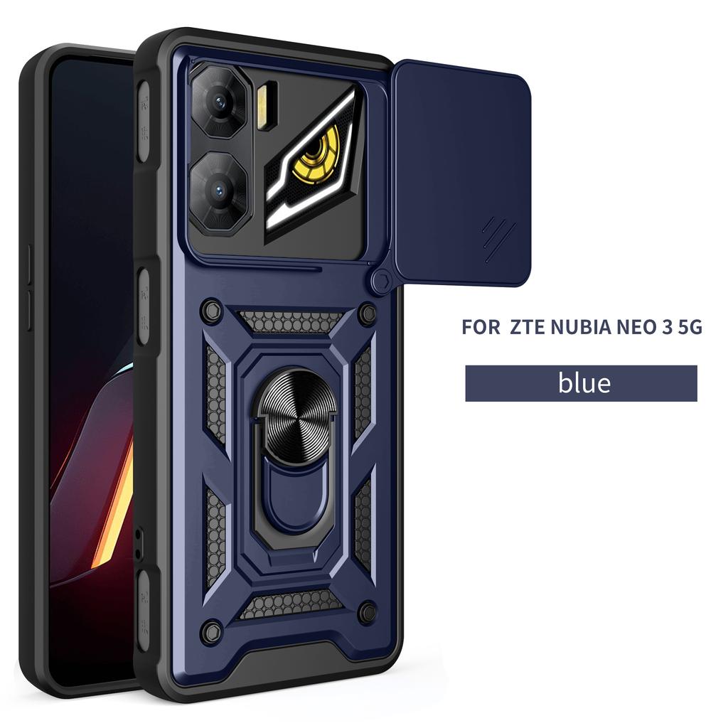 For ZTE Nubia Neo 3 Case ZTE Nubia Neo3 Cover Nubia Neo3 Magnetic Ring Holder Armor Phone Case Slide Camera Protect Back Cover