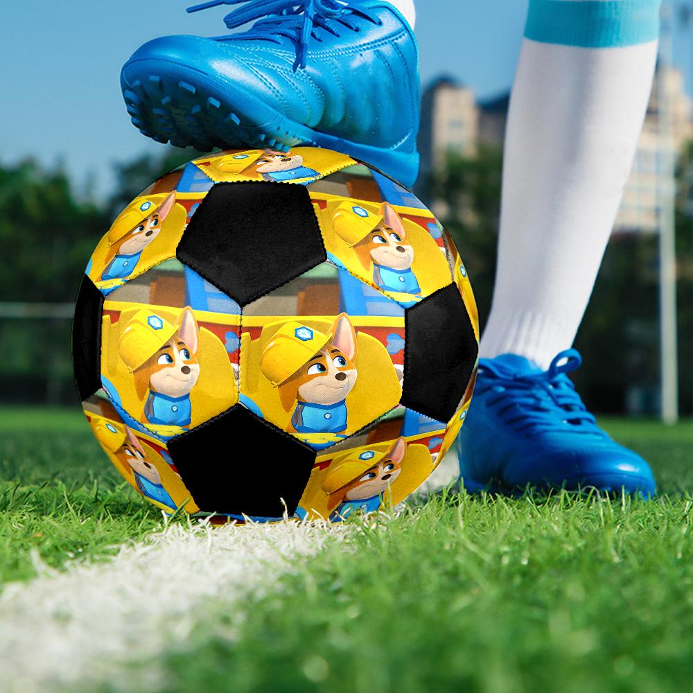 Pallone da Calcio Tema Pupstruction Misura 5, Adatto per Partite Indoor e Outdoor, un Regalo Adatto a Tutti.