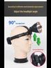 LED High-Power Rechargeable Headlamp: Outdoor, White/Yellow Light, USB Electric Display, for Night Fishing and Mining