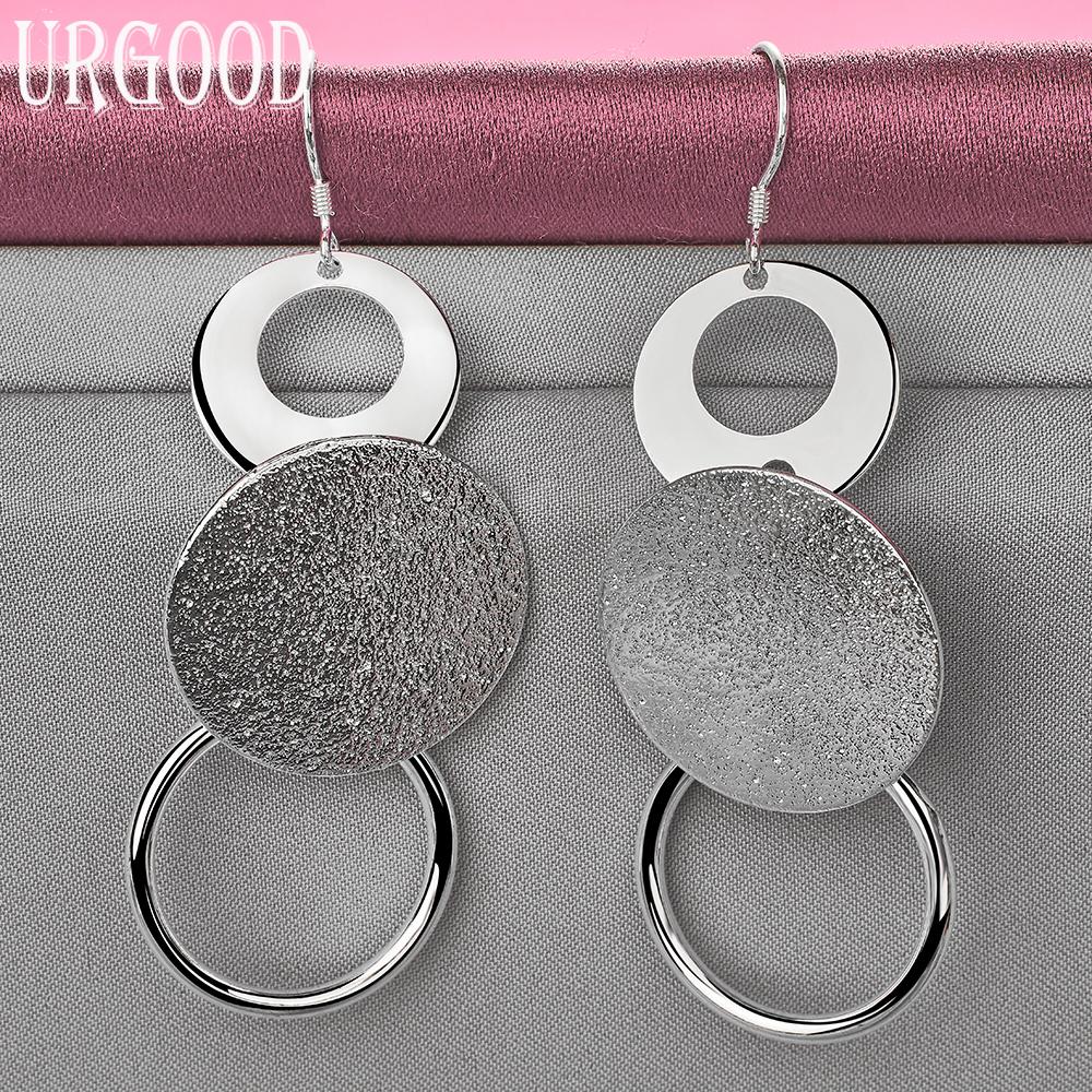 925 Sterling Silver Fashion Pierced Earrings Wedding Jewelry