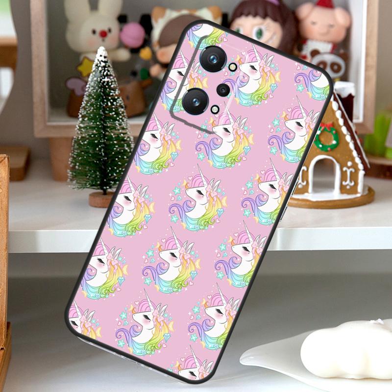 Cute Rainbow Unicorn For OPPO Realme C55 C35 C33 C31 C30 C25 C21Y C11 GT Neo 5 3T 2T Realme 10 9 11 Pro Plus Case
