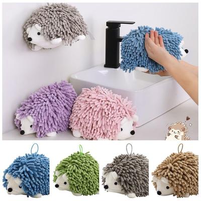 Soft Hedgehog Chenille Hand Towel Hanging Funny Hand Towel New Chenille Towel