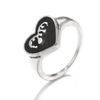 Custom Dark Niche Devil Love Ring - Trendy Hip-Hop, Stacking Cold Style, Open Design for Women