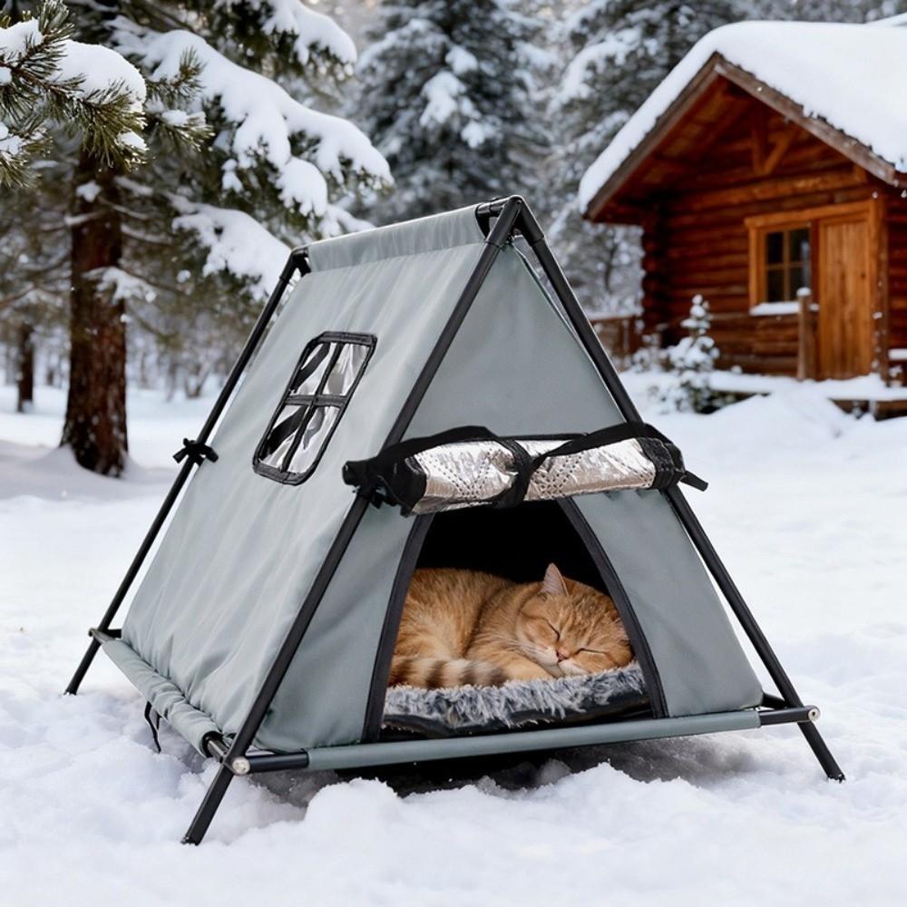 Pet Hideaway Portable Outdoor Pet Tent Foldable Warm Insulated Dog House Removable Oxford Dog Cave Hut Indoor Outdoor