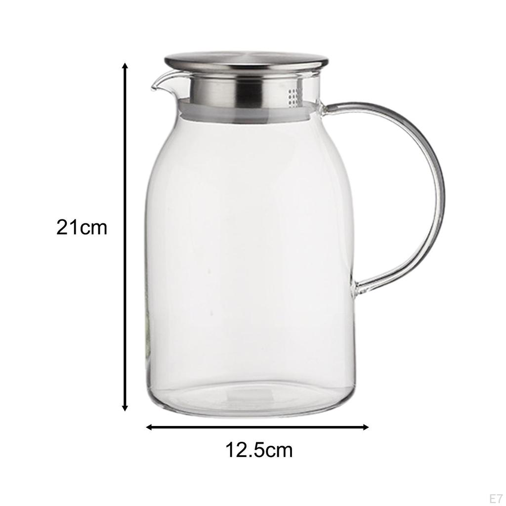 Crystal Clear Jug with Handle for Refreshing Drinks