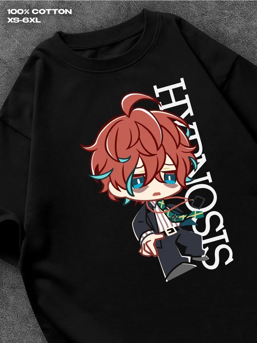 

Doppo Kannonzaka Hypnosis T-shirt Mens Tshirt Womens Tshirts with Letters Print Short Sleeves T-Shirt Casual Street Tee Shirt Top L