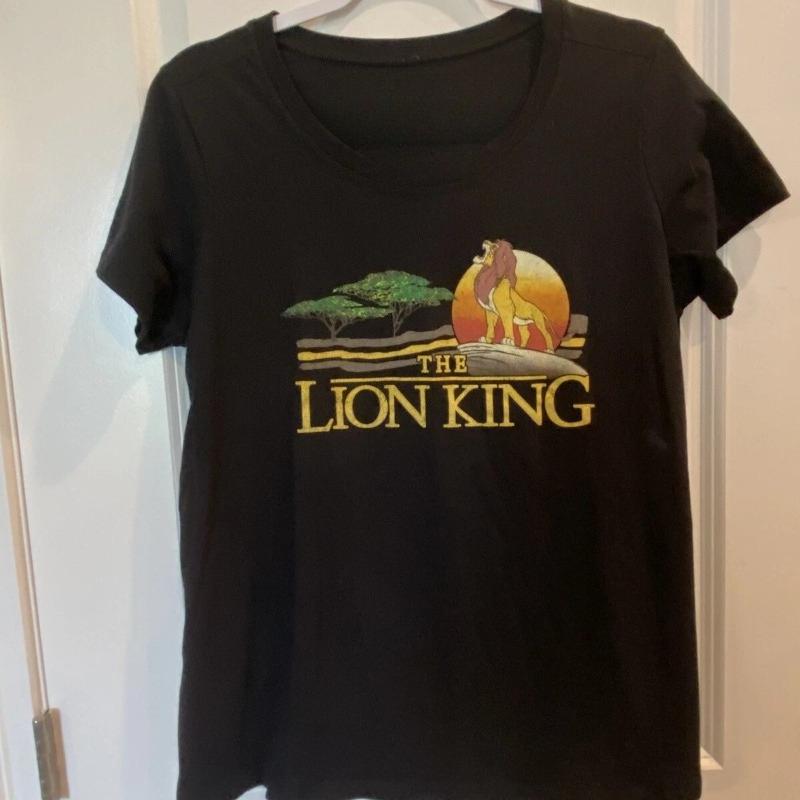 

Authentic Holiday Lion King Pirate Letter Print Unisexs and Womens TShirts Cotton Short Sleeve Loose Plus Size Apparel S