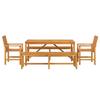 Garden Dining Set 5 pcs Brown Solid Acacia Wood