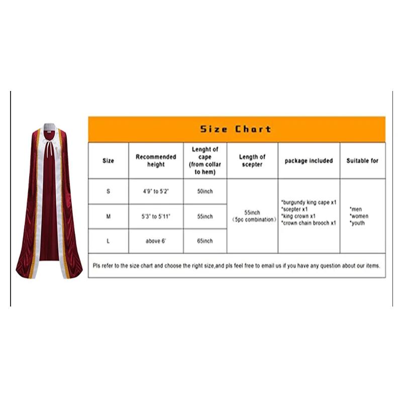 Medieval King Queen Cloak Costume For Adults Velvet Royal Court Dress Halloween Christmas Cosplay Outfit Prince Princess Cape