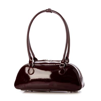 Horizontal Enamel Boston Bag
