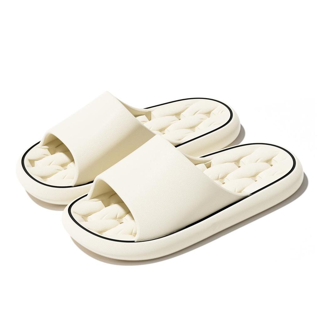 EVA Women Bathroom Slippers Flat Leaky Home Slides Quick Drying Comfortable Non-slip Slippers Lightweight Men Indoor Slippers