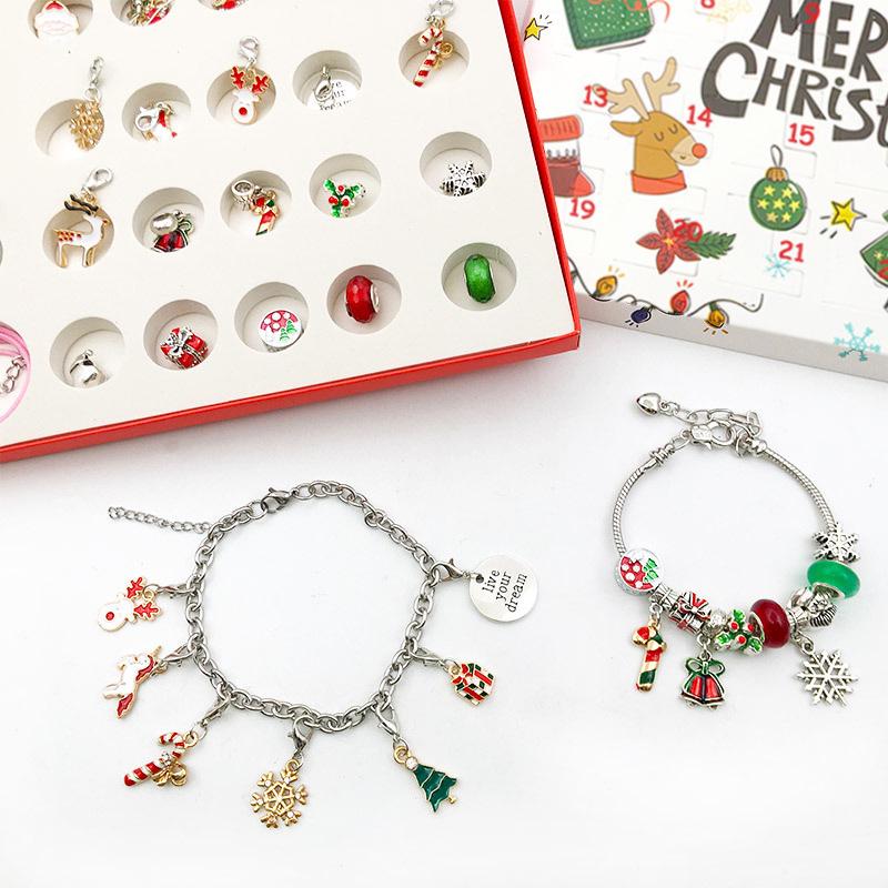 Hot Selling 24-Day Advent Calendar DIY Jewelry Surprise Box for Christmas Gifts
