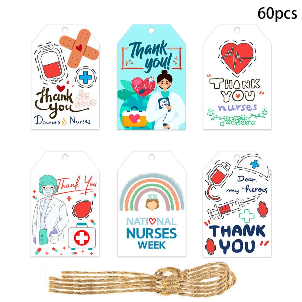 Theme Nurse Day Ambulance Pattern Paper Label Party Decorative Pendant Prop