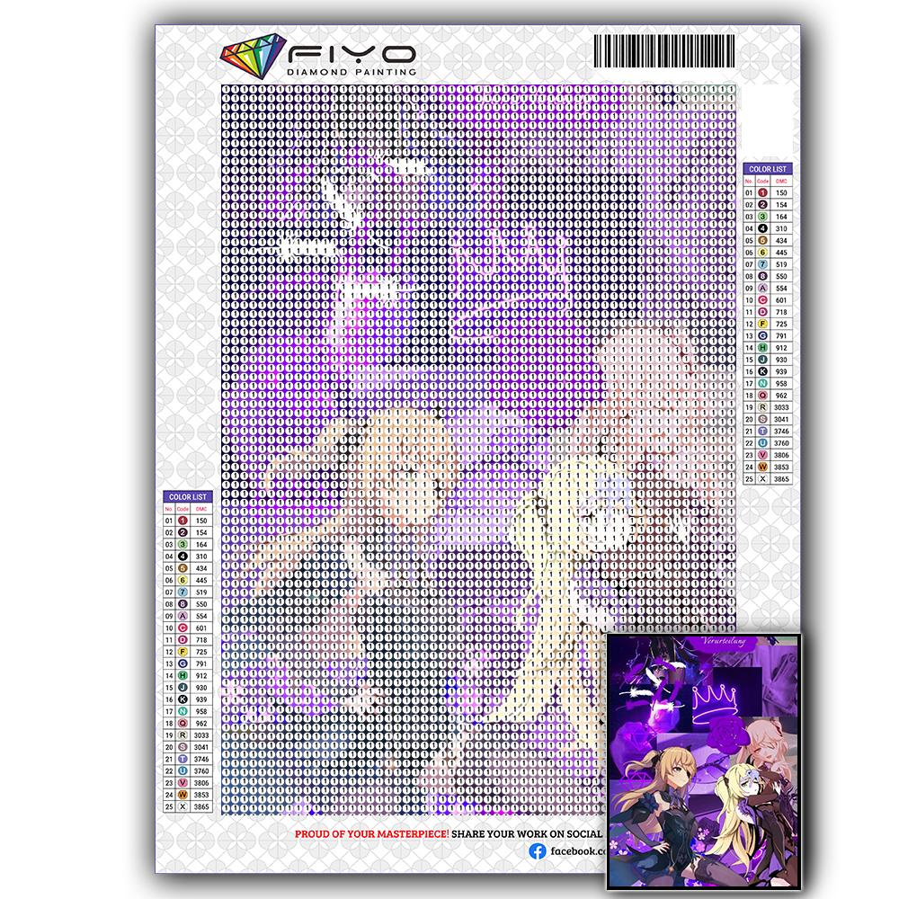 5D DIY Genshin Game Character Cross Stitch Rhinestones Diamond Drawing Embroidery Mosaic Home Decor