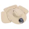 Solar Fan Sun Hat USB Rechargeable   UPF50 Waterproof Wide Brim Fishing Hat with Neck Flap for Beach Garden Outdoor Sports