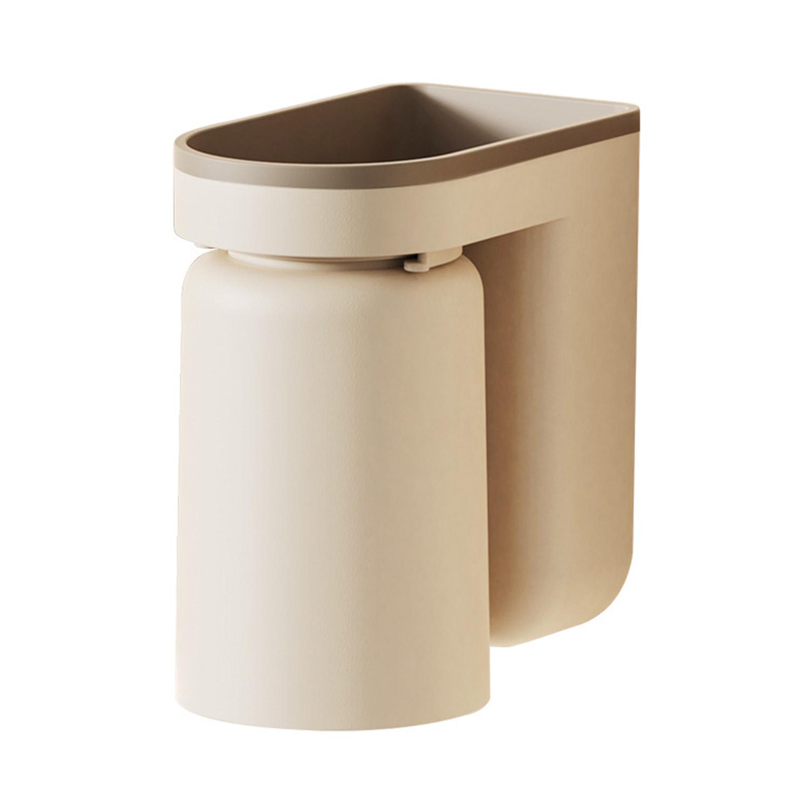 

Настенный держатель зубных щеток с функцией слива. Самоклеящийся держатель зубных щеток с чашками для коричневый