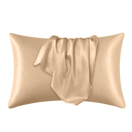 1 para poszewek na poduszki Gładki sztuczny jedwab Jednolity kolor Zamknięcie na suwak Satyna Zapobiega puszeniu się Poszewka na poduszkę do sypialni, salonu, sofy