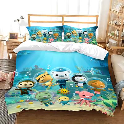 Duvet The Octonauts Cartoon Pillowcase Bedding Set Adult Boy Girl Bedroom Decoration Children Gift Single Double Large Size