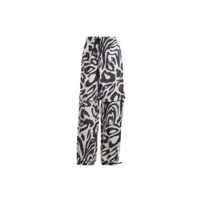 Stella McCartney Geweven Bedrukt Trainingsjack En Casual Broek Met Trekkoord Op Middelhoge Taille Dames Tops, Broeken Zwart IN3611