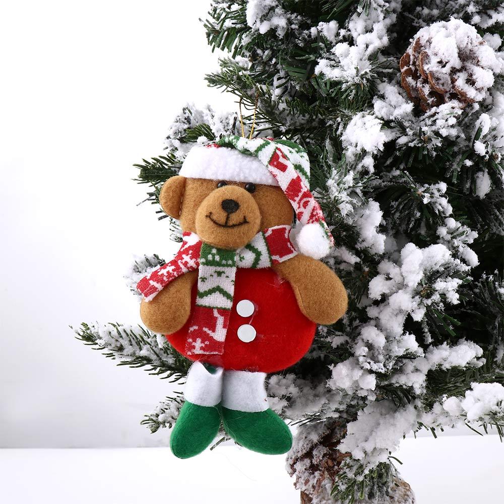 Bear Hanging Decorative Soft Plush Ornaments Christmas Tree Decoration Christmas Pendant Toy Doll