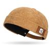 Outdoor Solid Color Corduroy Beanie Caps Adjustable Hip Hop Brimless Docker Cap Streetwear Melon Cap Landlord Hat Winter