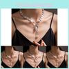 Elegant Simple Layered Baroque Imitation Flat Pearl Necklace For Women In Geometric Style