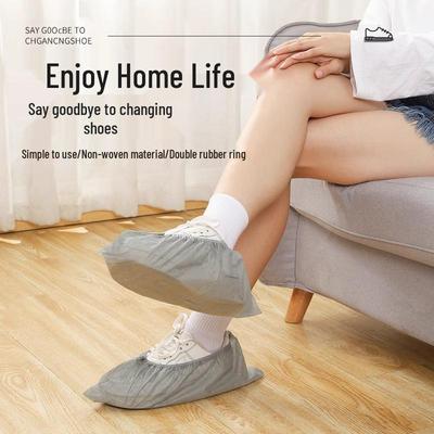 Disposable Non-Woven Shoe Covers: Indoor Thickened, Dustproof, Non-Slip Footwear Protection for Adults and Students