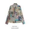 Kaslead New Arrival Women's Clothing Fashion Style Fashion All-Match Casual Minimalist Print Long Sleeves Shirt Tops