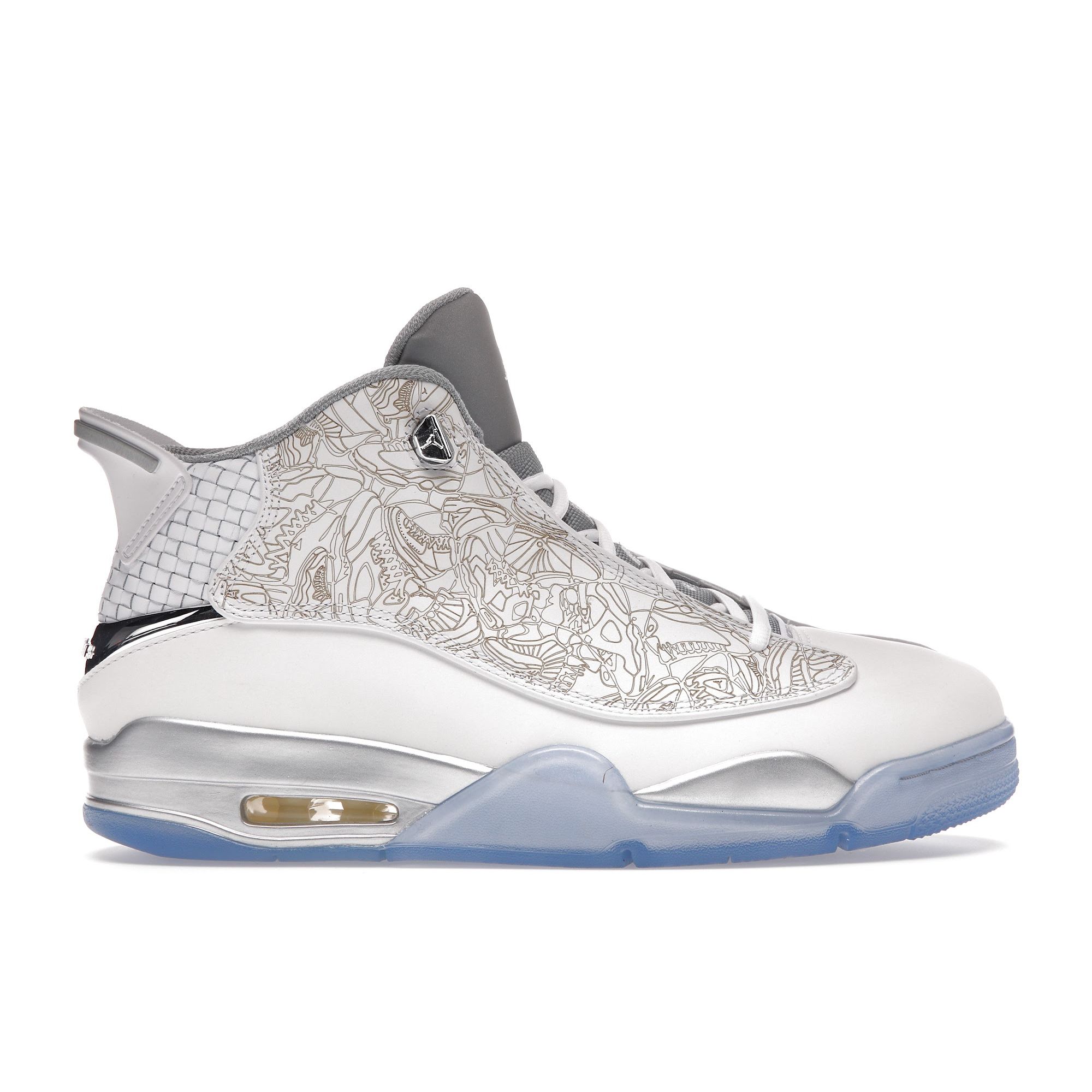 

Мужские кроссовки Air Jordan Dub Zero Laser Белый Металлик-Серебристый 705413-100