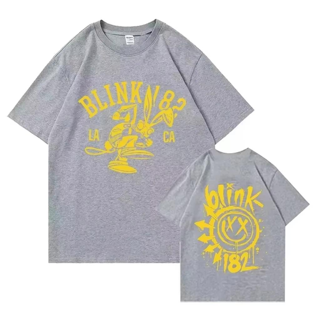 2026 New Blink 182 World Tour Fashion T-shirt Round Neck Follower Gifts for Men and Women Top Cotton T-shirt Blink 182 Tshirt