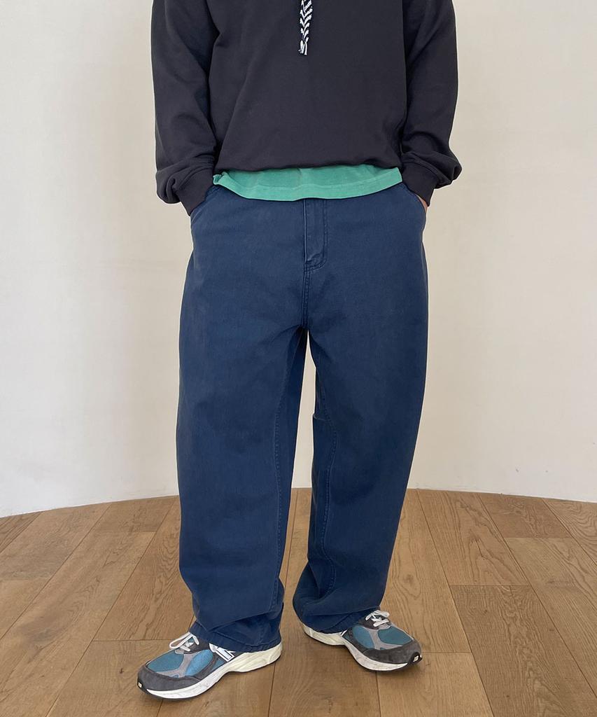 BLUFF Farmers Carpenter Baggy Pants [ Ash Blue ]