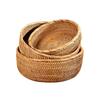 Rattan Woven Round Fruit Storage Basket
